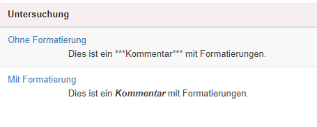 Kursiver und fetter Text - Beispiel