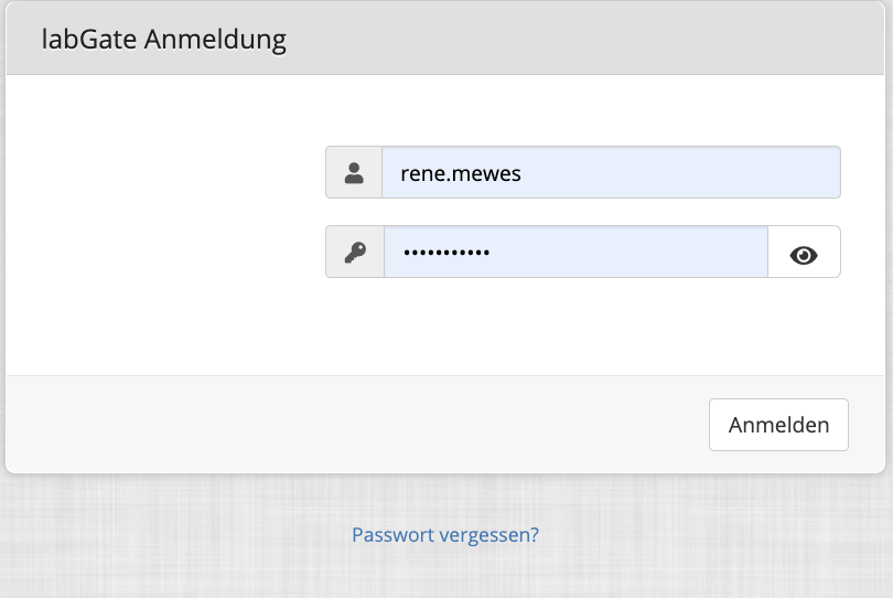 labGate Anmeldung