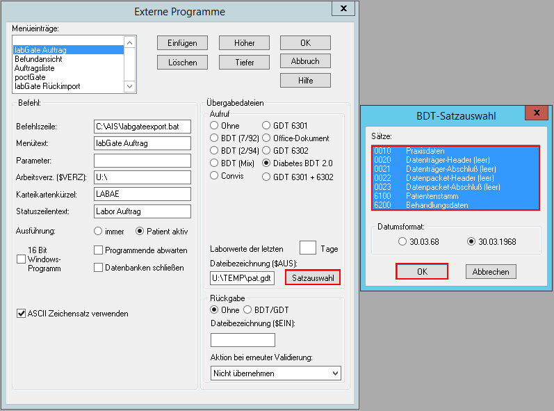 ALbis Export Externe Programme 