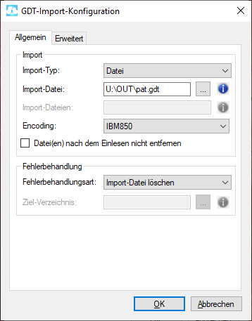 GDT Import Allgemein